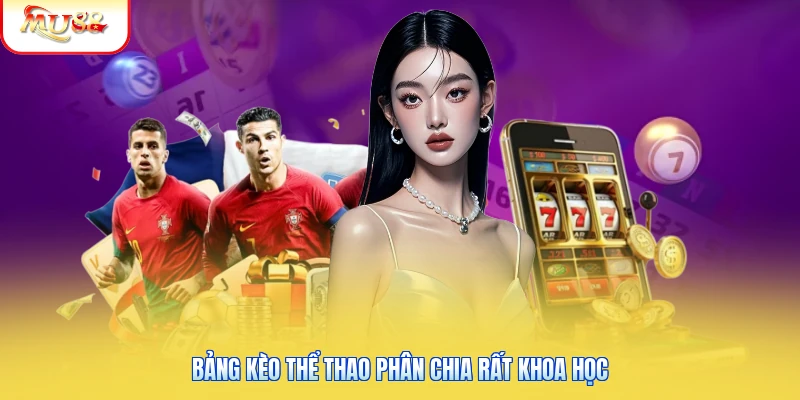 Bảng kèo thể thao phân chia rất khoa học