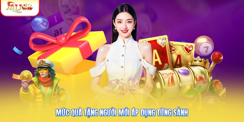 Mức quà tặng người mới áp dụng từng sảnh